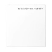 Bloc-note Noir Blanc Simple Plain Architecte (Devant)