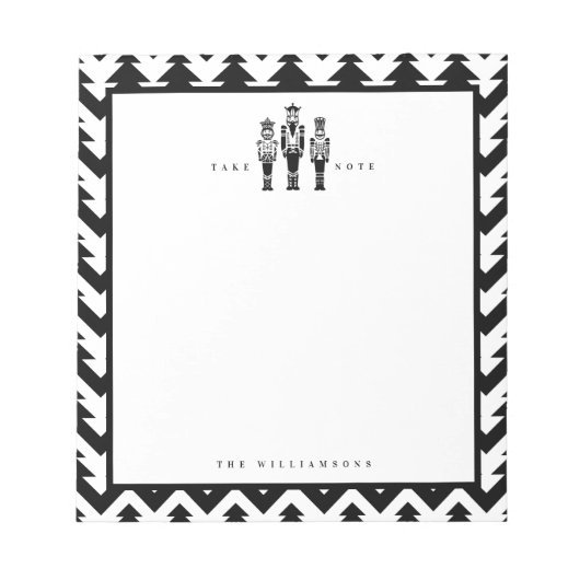 Bloc-note Noir Blanc tendance Noir Noisette Casse-Noisette G (Devant)