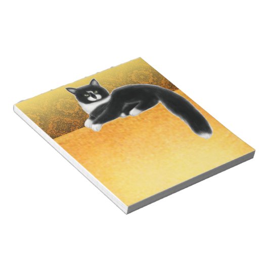 Bloc-note Noir Blanc Tuxedo Chat Felix (Incliné)