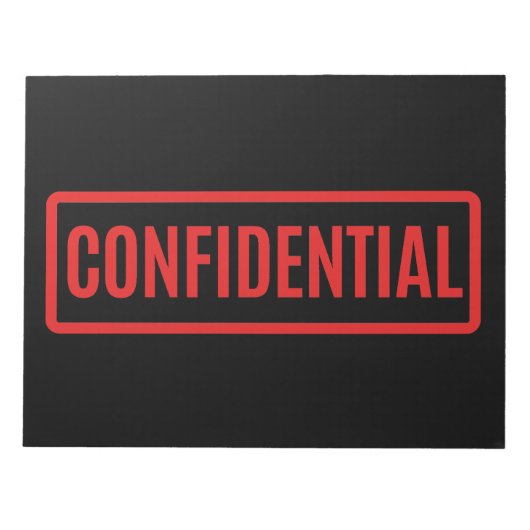 Bloc-note Noir confidentiel (Devant)