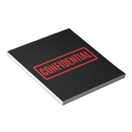 Bloc-note Noir confidentiel (Incliné)