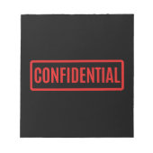 Bloc-note Noir confidentiel (Devant)