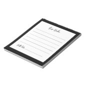 Bloc-note Noir contemporain Capsule de temps 1er anniversair (Tourné)