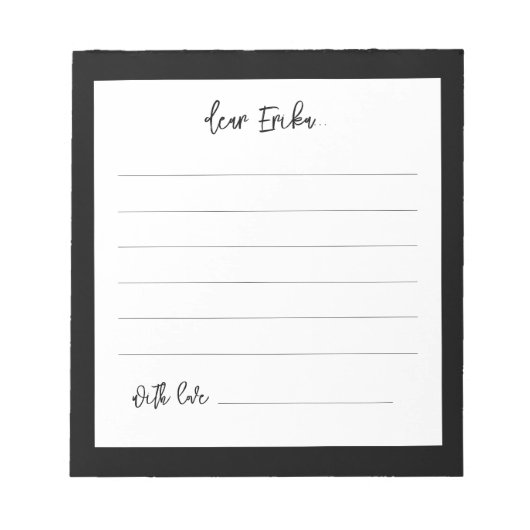 Bloc-note Noir contemporain Capsule de temps 1er anniversair (Devant)