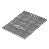 Bloc-note Noir et blanc Lets Go Zebra Hakuna Matata motif (Tourné)