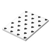 Bloc-note Noir et blanc mignon Motif de coeur simple (Tourné)