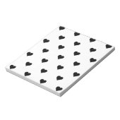 Bloc-note Noir et blanc mignon Motif de coeur simple (Tourné)