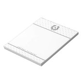 Bloc-note Noir et blanc Monogramme de Laurel Petits pois (Tourné)