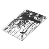 Bloc-note Noir et blanc Nevermore Raven Silhouette (Incliné)