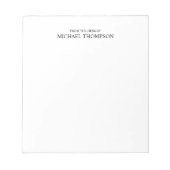 Bloc-note Noir et blanc professionnel (Devant)