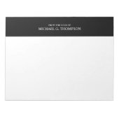 Bloc-note Noir et blanc professionnel (Devant)