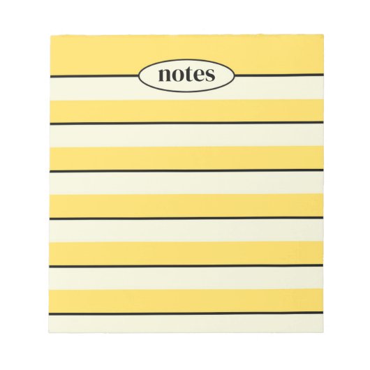 Bloc-note Noir et jaune Notes Gras & Stationery (Devant)