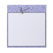 Bloc-note Noir et Musical Periwinkle personnalisé (Devant)