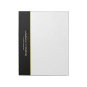 Bloc-note Noir et or professionnel (Tourné)