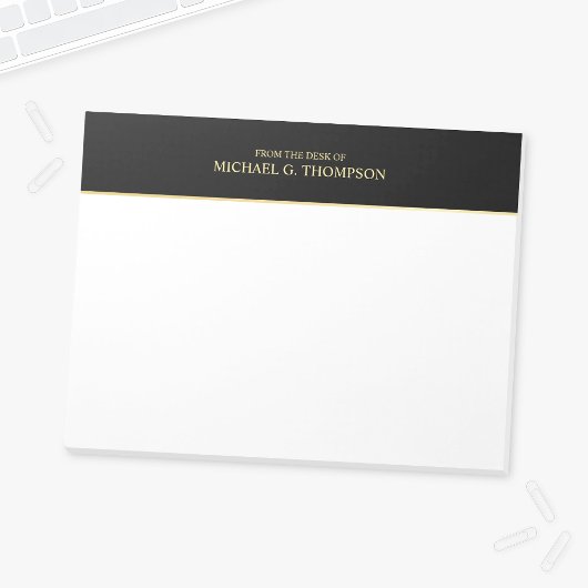 Bloc-note Noir et or professionnel