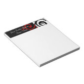 Bloc-note Noir Rouge inverse Fête des mariées de rotation gé (Incliné)