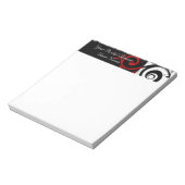 Bloc-note Noir Rouge inverse Fête des mariées de rotation gé (Tourné)