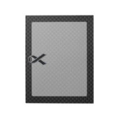 Bloc-note Noir Sensibilisation au ruban Décor en fibre de ca (Tourné)