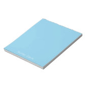 Bloc-note Nom blanc bleu ciel (Tourné)