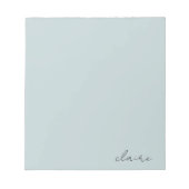 Bloc-note Nom Bleu d'Œuf de Rougegorge (Devant)