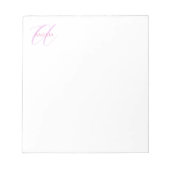 Bloc-note Nom chic Monogramme Lettre initiale Calligraphie  (Devant)