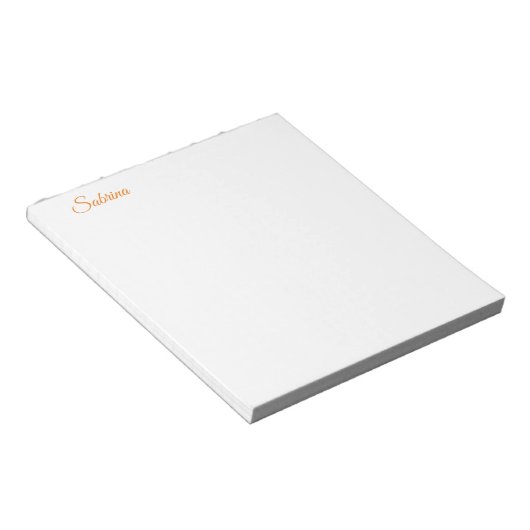 Bloc-note Nom Classique Simple Élégant Professionnel (Incliné)