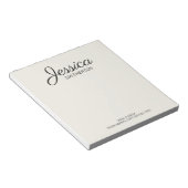 Bloc-note Nom complet personnalisé, script manuscrit, inform (Incliné)