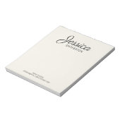 Bloc-note Nom complet personnalisé, script manuscrit, inform (Tourné)