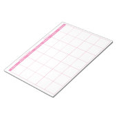 Bloc-note Nom de bordure mince rose simple Planificateur men (Incliné)