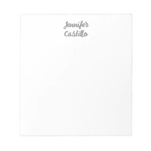 Bloc-note Nom de calligraphie classique minimaliste simple