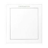 Bloc-note Nom de calligraphie noir blanc personnalisé (Devant)