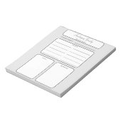 Bloc-note Nom de famille du planificateur quotidien simple (Tourné)