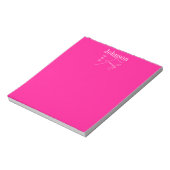 Bloc-note Nom de famille moderne personnalisé Hot Pink (Tourné)