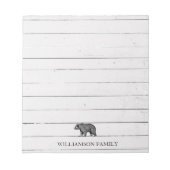 Bloc-note Nom de famille rustique Marcher Ours (Devant)