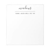 Bloc-note Nom de la famille moderne (Devant)