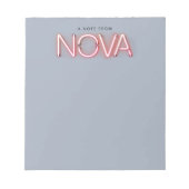 Bloc-note Nom de la Nouvelle dans les néons (Devant)