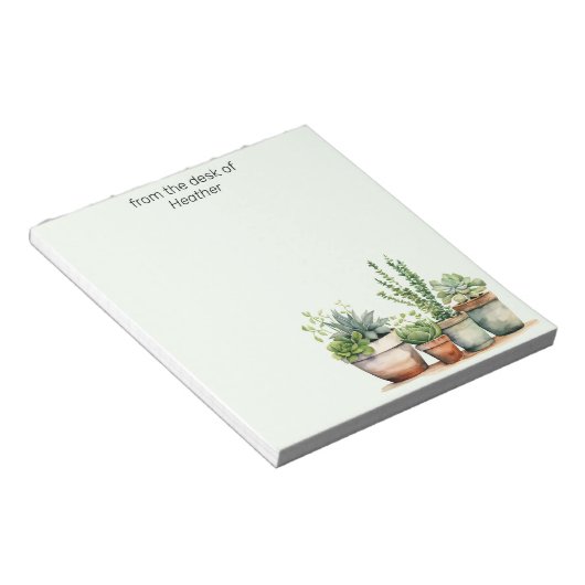 Bloc-note Nom de la végétation personnalisée (Incliné)