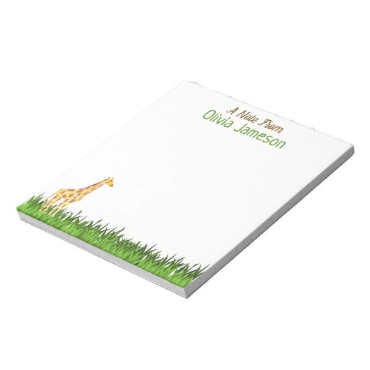 Bloc-note Nom de l'enfant fantasque GIRAFFE (Tourné)