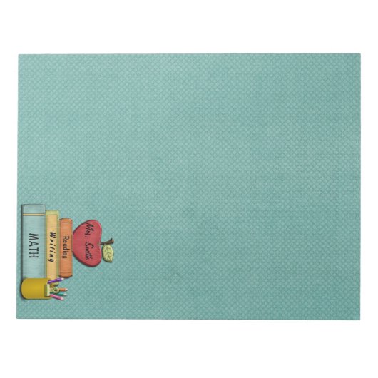 Bloc-note Nom de l'enseignant (Devant)