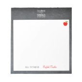 Bloc-note Nom de l'enseignant citation appréciation de la po (Devant)