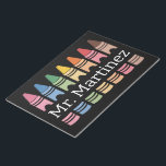 Bloc-note Nom de l'enseignant Crayon personnalisé Cute Back<br><div class="desc">Nom de l'enseignant personnalisé Crayon Cute Back to School</div>