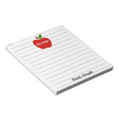 Bloc-note Nom de l'enseignant et note Apple (Incliné)