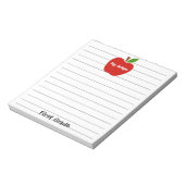 Bloc-note Nom de l'enseignant et note Apple (Tourné)