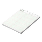 Bloc-note Nom de l'entreprise Date du projet 8x8 Quadrillé (Tourné)