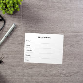 Bloc-note Nom de l'entreprise du calendrier de semaine