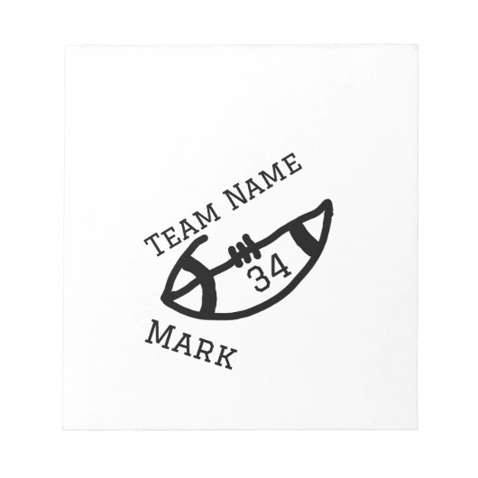 Bloc-note nom de l'équipe ajouter nom du joueur date sports (Devant)