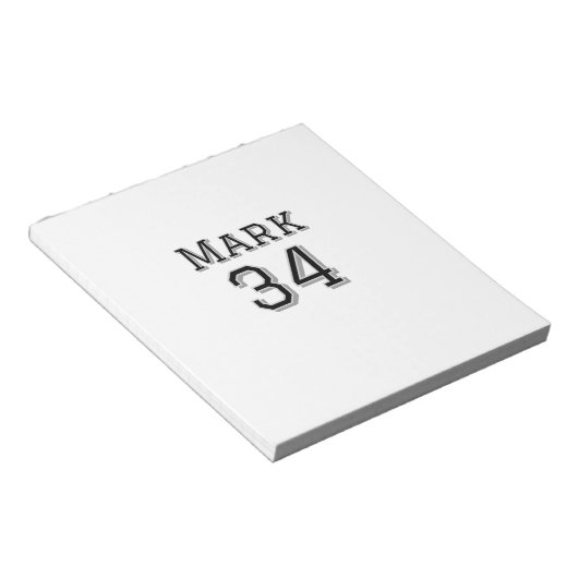 Bloc-note nom de l'équipe ajouter nom du joueur date sports (Incliné)