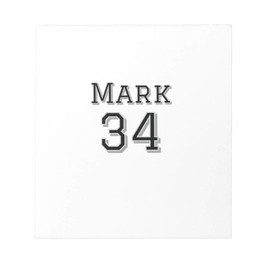 Bloc-note nom de l'équipe ajouter nom du joueur date sports (Devant)