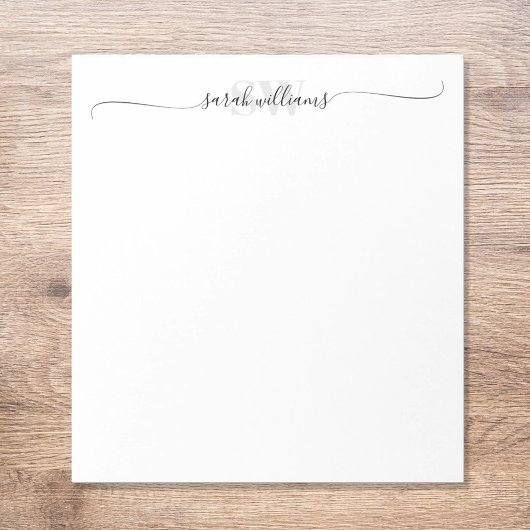 Bloc-note Nom de script chic élégant moderne