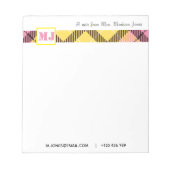 Bloc-note Nom de script professionnel Moderne Monogramme Pla (Devant)